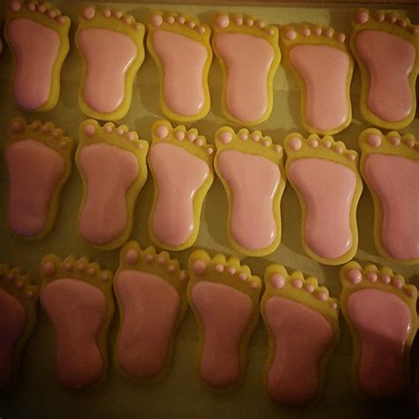 Little Pink Feet Cookies For A Baby Shower Sugar Cookie Cookies