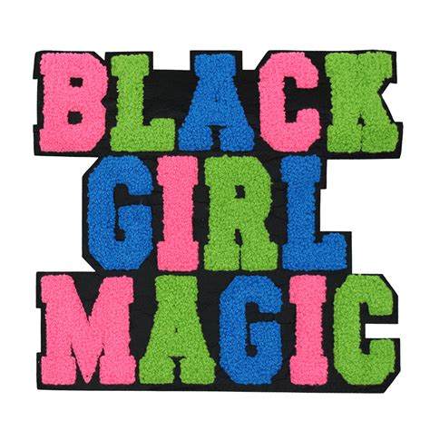 Black Girl Magic Patch Largechenille American Htv And Crafts