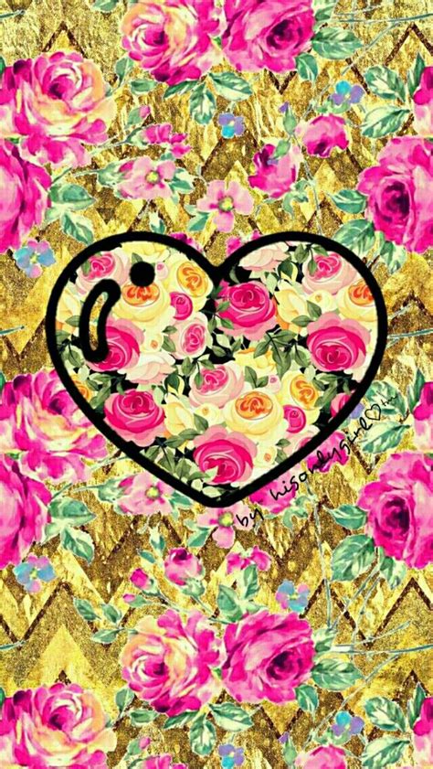 Vintage Floral Heart Iphoneandroid Wallpaper I Created For The App