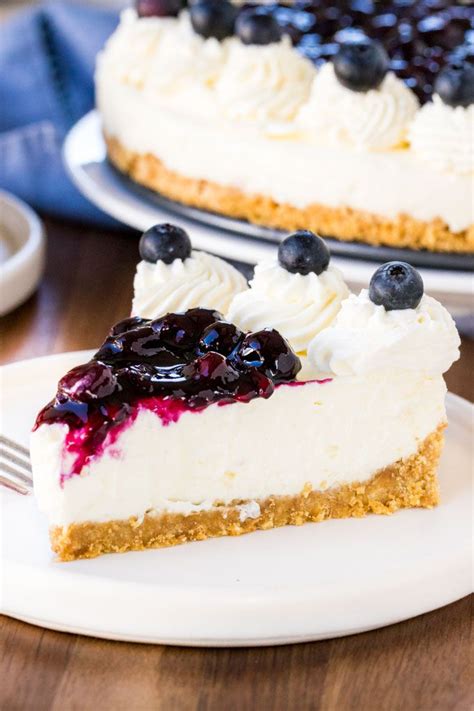This No Bake Blueberry Cheesecake Is Extra Creamy With A Crunchy Graham