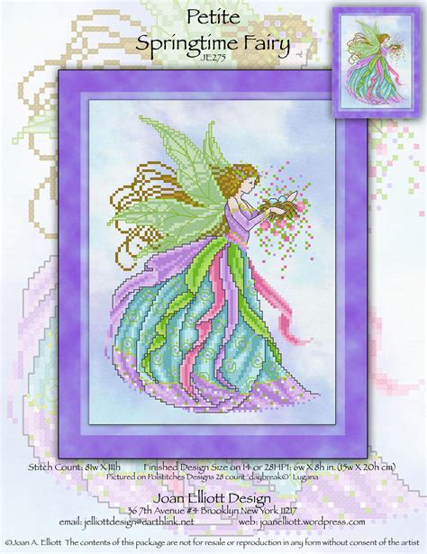 Joan Elliott Petite Springtime Fairy Cross Stitch Pattern 123stitch