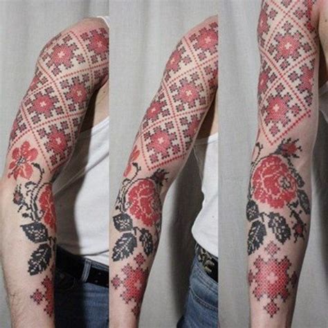 A wide variety of tattoo embroidery options are available to you, such as feature, fabric type, and technics. 15 Splendid Embroidery Tattoos | Embroidery tattoo ...
