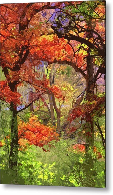 Autumnal View Metal Print By Am Fineartprints Autumn Art Print
