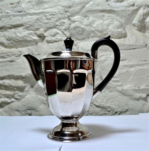 Viners Sheffield Silverplate Tall Teapot Or Coffee Pot A1 Etsy