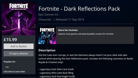 Fortnite Dark Reflections Pack Available Now Cultured Vultures