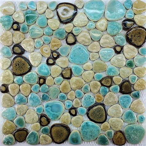 Glazed Porcelain Tiles Stone Mosaic Floor Tile Ppmt013