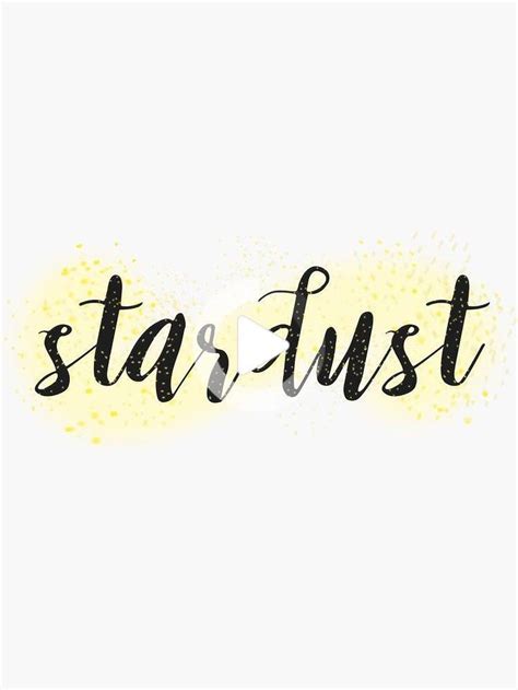Stardust Word Hand Lettering Sticker By Fennywho In 2020 Hand