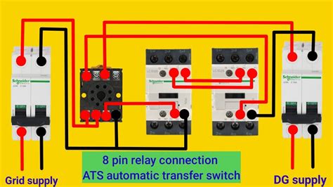 8 Pin Relay Connection Ats Automatic Transfer Switch Youtube