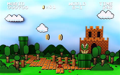 Mario Bros Retro Games Nintendo Entertainment System Pixel Art 8 Bit Video Games