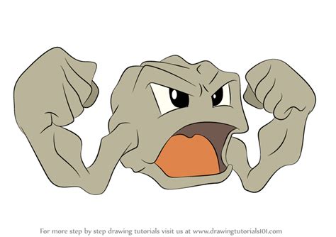 Learn How To Draw Geodude From Pokemon Pokemon Step By Step Drawing
