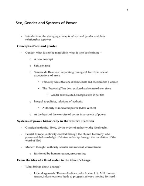 Sex Gender And Systems Of Power Sex Gender And Systems Of Power