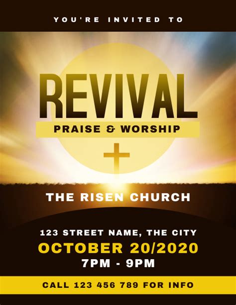 Revival Church Flyer Template Postermywall