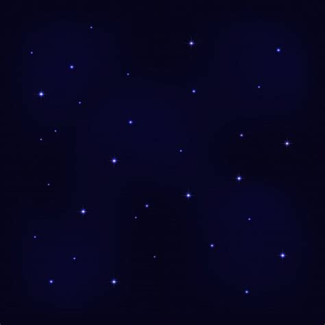 Abstract Night Starry Sky On Dark Blue Background With