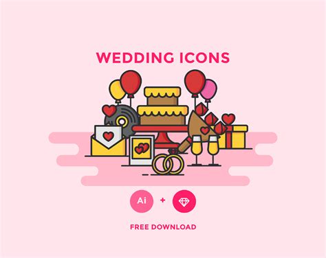 Free download beginning in 3 seconds. Free Vector Wedding Icons — Free Design Resources