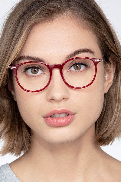 Red Round Eyeglasses Available In Variety Of Colors To Match Any Outfit