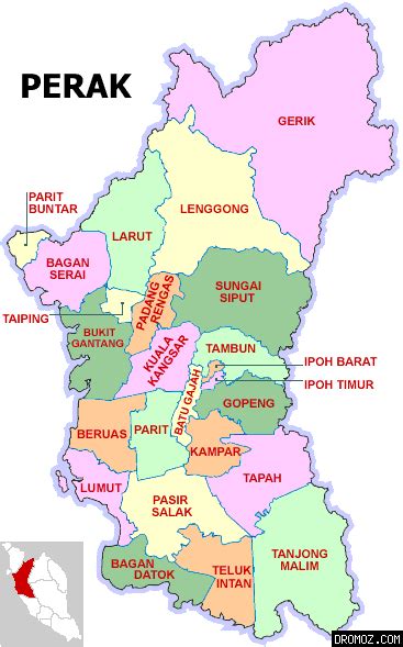 Peta kawasan tanah tinggi di malaysia. ペラ（Perak）州 top ：Kura-kura net
