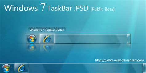 Download Free Windows 7 Taskbar Psd Psd File Freeimages