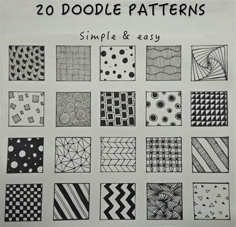 Simple And Easy Doodle Patterns Doodle Art Designs Geometric Pattern Art Zen Doodle Art