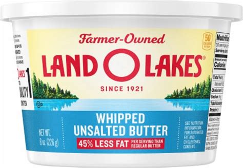 Land O Lakes® Unsalted Spreadable Whipped Butter Tub 8 Oz King Soopers