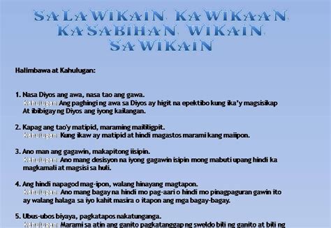 Get Halimbawa Ng Kasabihan Tungkol Sa 6 Png Tagalog Quotes 2021