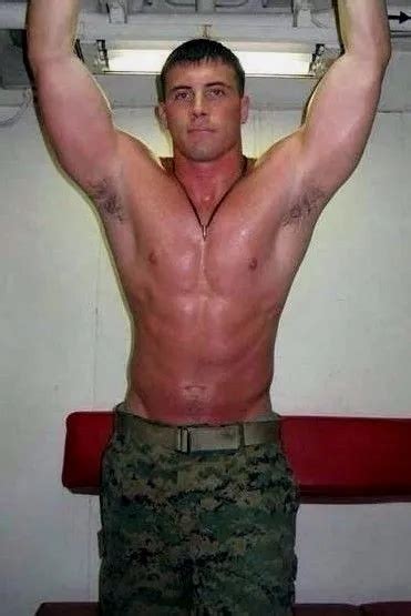 shirtless male athletic muscular sweaty military beefcake arm pit photo 4x6 f188 eur 4 86