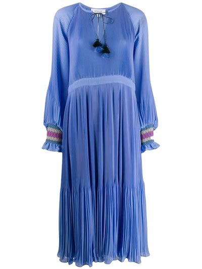 Derek Lam 10 Crosby Nemea Pleated Maxi Dress In Blue Modesens