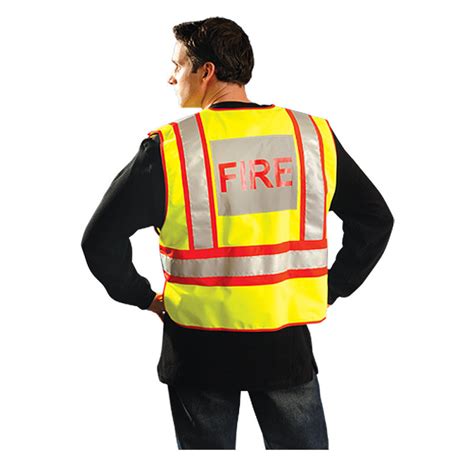 Class Ii Premium Solid Public Safety Fire Vest Products Feat 3m