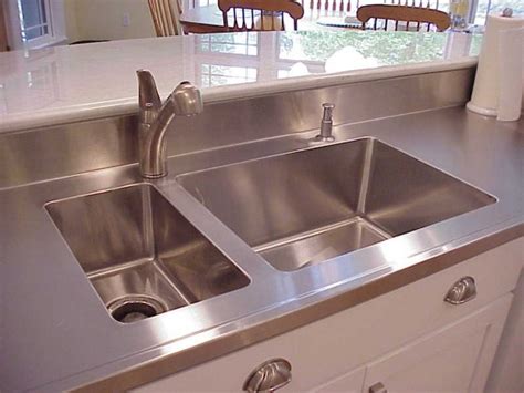 We specialize in the creation of custom stainless steel countertops. Custom Stainless Steel Island Countertop with Double ...