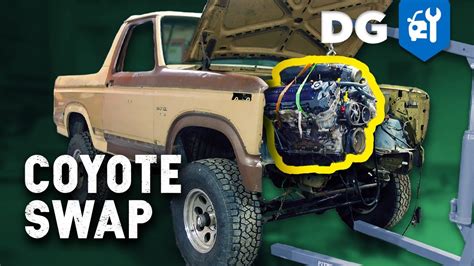 How To Swap 50 Coyote In 1980 96 Ford F Series Bronco Truck Youtube