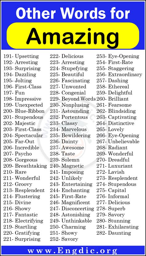 500 Synonyms Of Amazing Another Word For Amazing Engdic