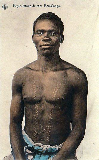 Africa Bas Man From Congo With Scarification On His