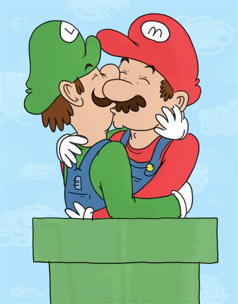 Mario And Luigi Kissing Mario And Luigi Kissing Know Your Meme