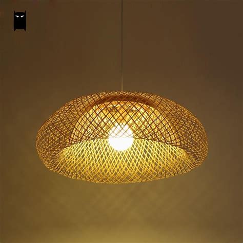 Cm Handmade Bamboo Wicker Rattan Lantern Shade Pendant Light