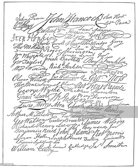 Signatures Declaration Of Independence High Res Vector Graphic Getty