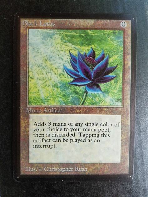 Add three mana of any one color to your mana pool. First Black Lotus sells for $87,000, and there's bidding on a second