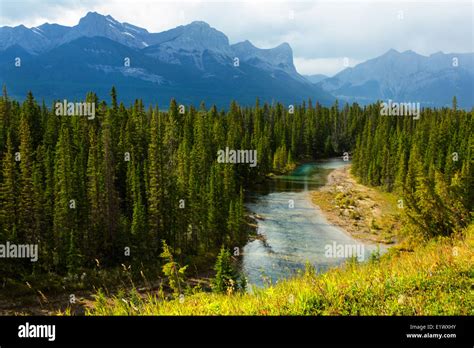 Bow Valley Parkway Banff National Park Alberta Canada Stock Photo