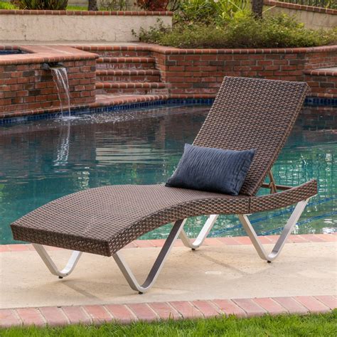 Other modern outdoor lounge chair ideas: Manuela Outdoor Single Multibrown Wicker Chaise Lounge ...
