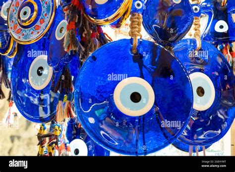 Evil Eye Beads Closeup Nazar Beads Turkish Tourist Souvenir Istanbul