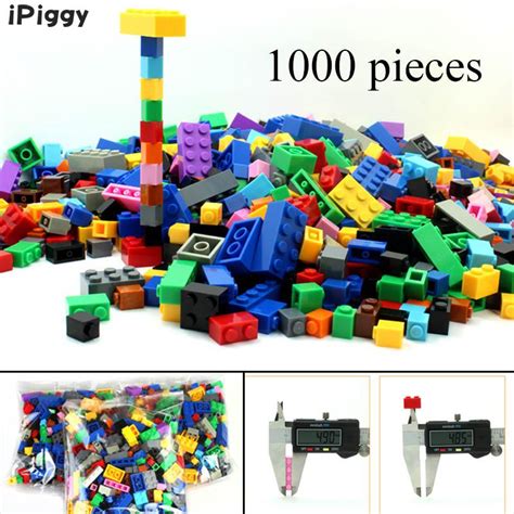 Ipiggy 1000 Pcs Building Blocks Bricks Set Compatible With Lego Classic