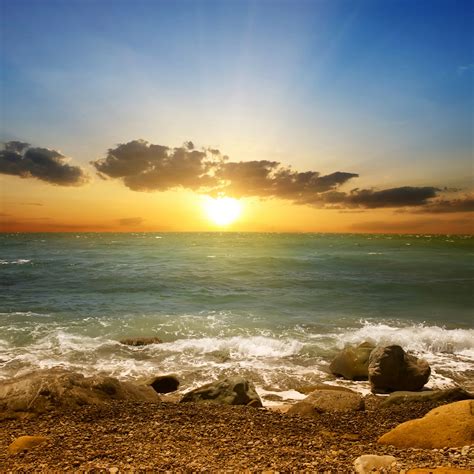 Wallpaper Sunset Beach Sunlight Summer Hd 5k Nature