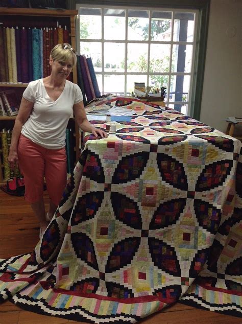 Norma J And Her Beautiful Quilt Jinny Beyers Fabrics And Judy Martins Design Hexie Quilt