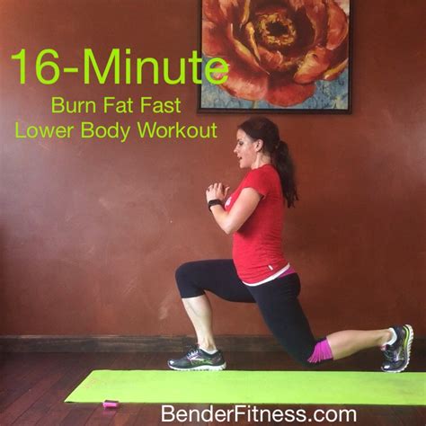 16 Minute HIIT: Burn Fat Fast: Lower Body Workout | Bender Fitness