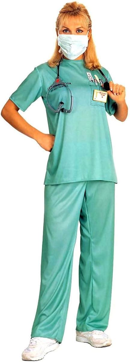 Emergency Room Female Surgeon Adult Dr Doctor Costume Uk Clothing