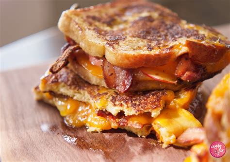 Maple Bacon Apple And Cheddar Grilled French Toast Sandwich Candy