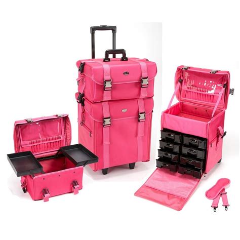 2 In 1 Professional Rolling Makeup Case Set With Drawers Rolling Makeup Case Professional