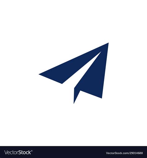 Paper Plane Icon Send Message Solid Logo Vector Image