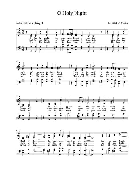 Printable O Holy Night Sheet Music