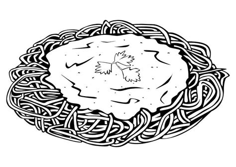 Coloring page spaghetti - img 10359.