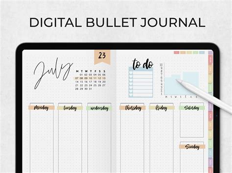 Digital Bullet Journal Notability Pastel Bulletjournal Ipad Etsy