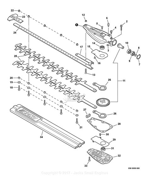 Echo 99944200485 Hedge Trimmer Attachment Parts Diagram For Gear Case